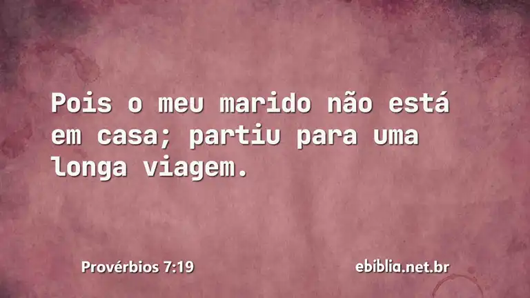 Provérbios 7:19