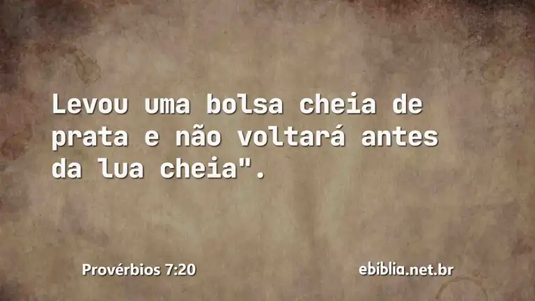 Provérbios 7:20