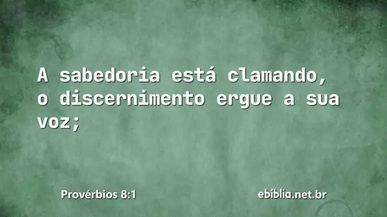 Provérbios 8:1