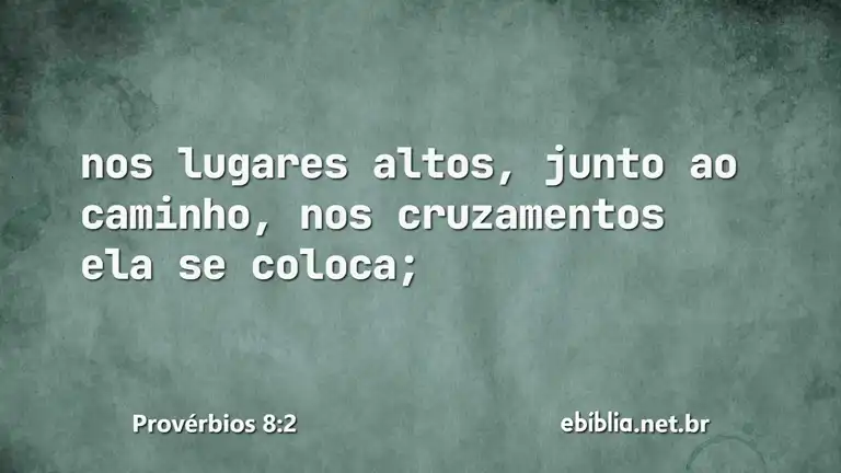 Provérbios 8:2