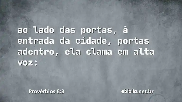 Provérbios 8:3