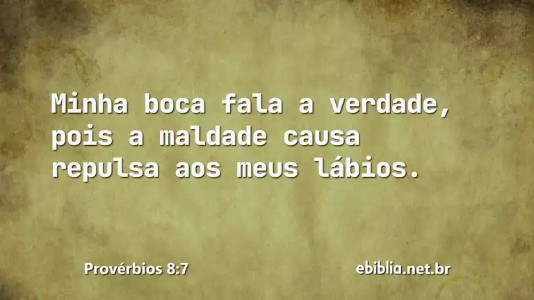 Provérbios 8:7