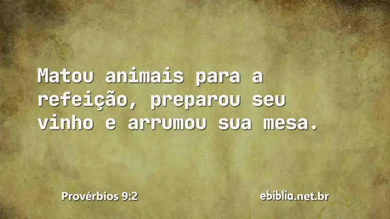 Provérbios 9:2