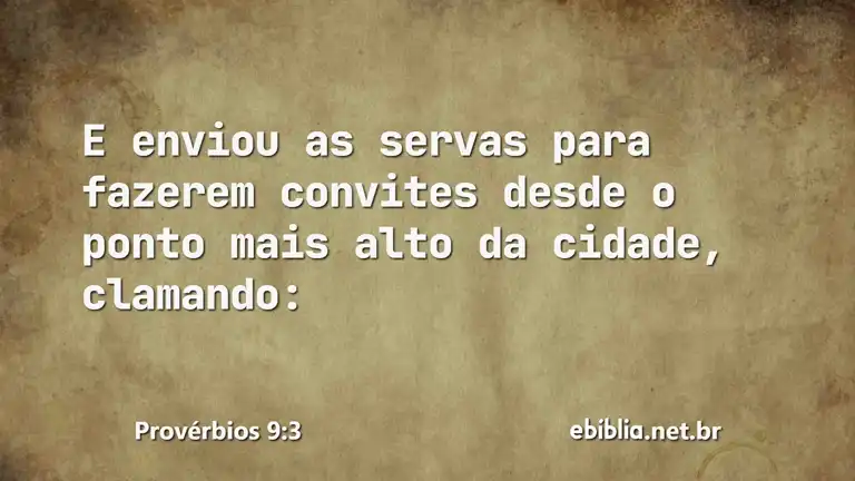 Provérbios 9:3