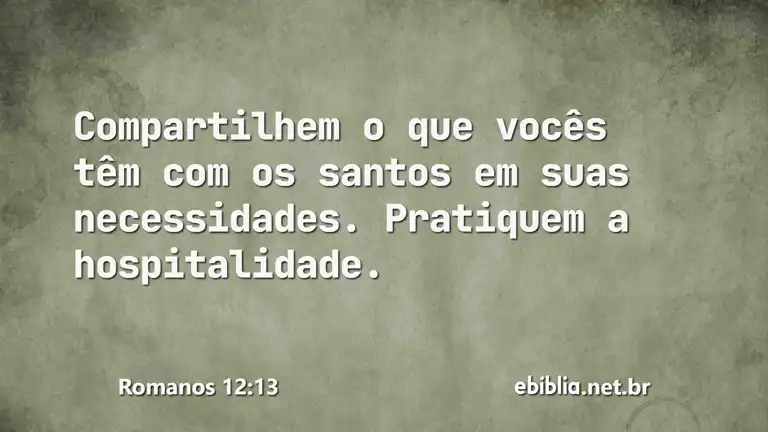 Romanos 12:13