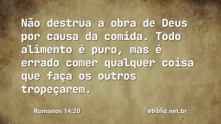 Romanos 14:20