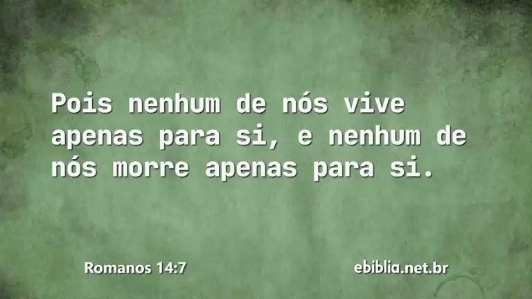 Romanos 14:7