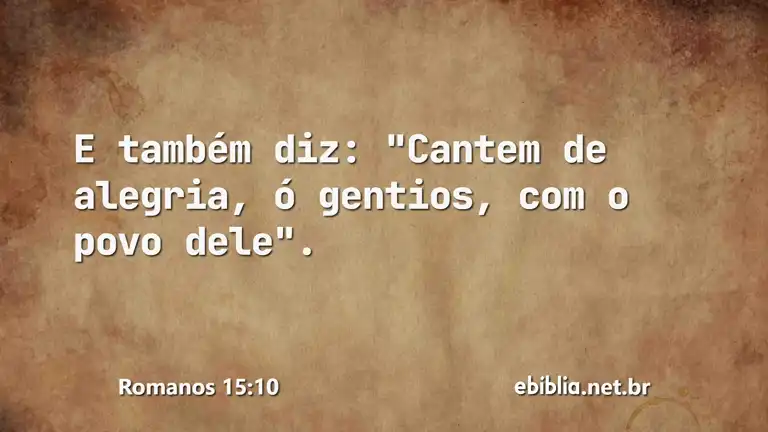 Romanos 15:10