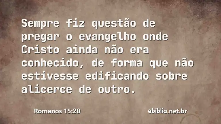 Romanos 15:20