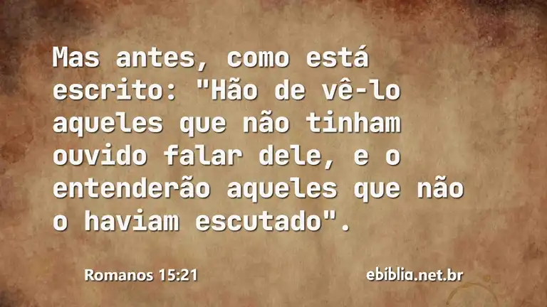 Romanos 15:21