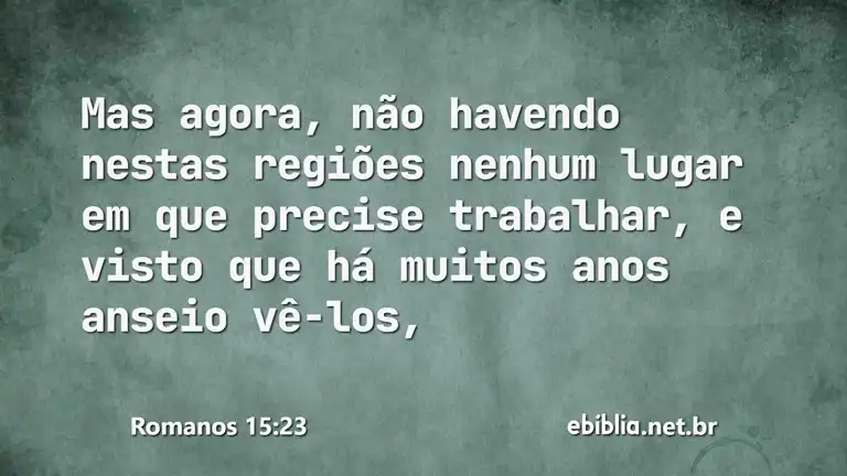 Romanos 15:23