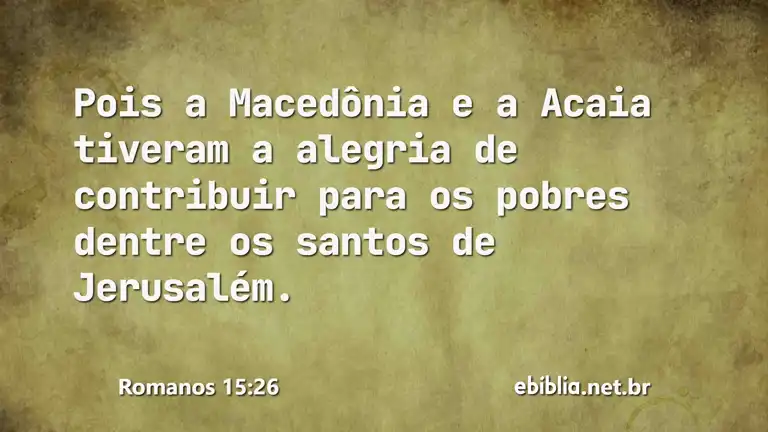 Romanos 15:26