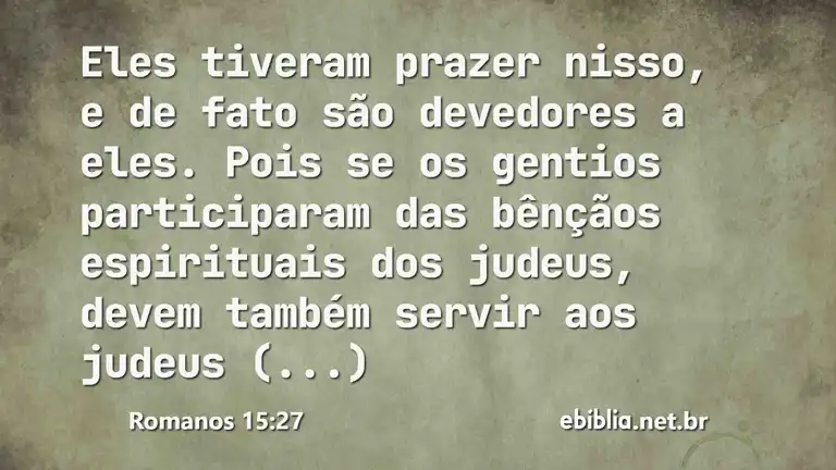 Romanos 15:27