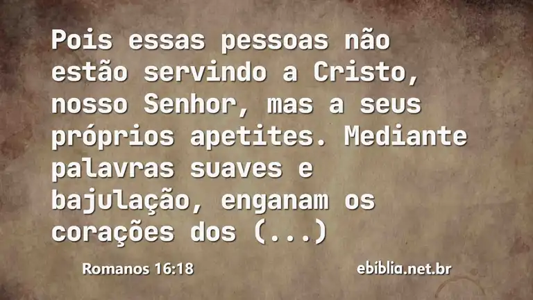 Romanos 16:18