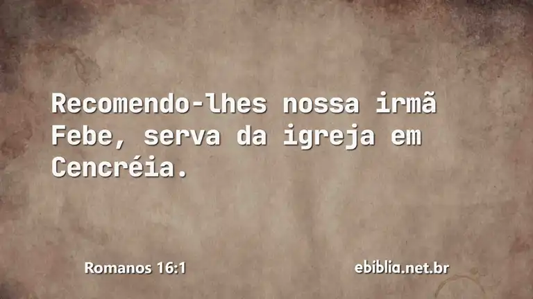 Romanos 16:1