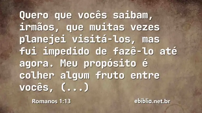 Romanos 1:13