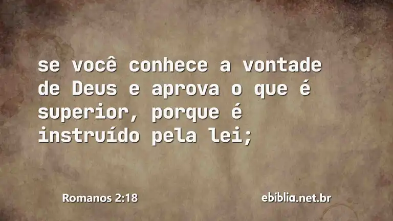 Romanos 2:18