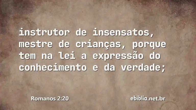 Romanos 2:20