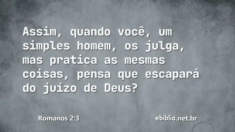 Romanos 2:3