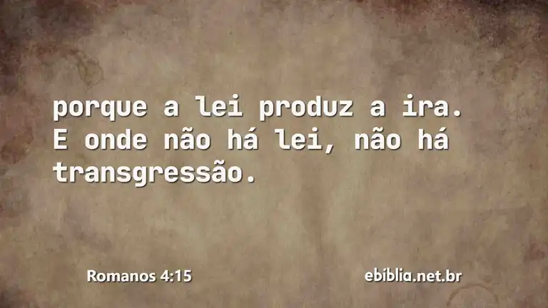 Romanos 4:15