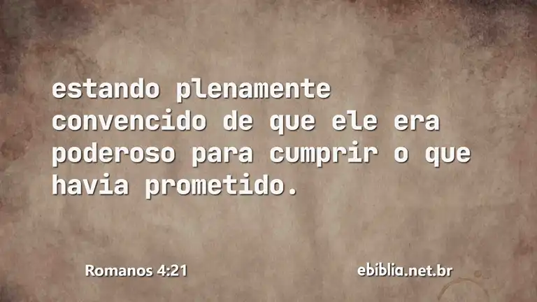 Romanos 4:21