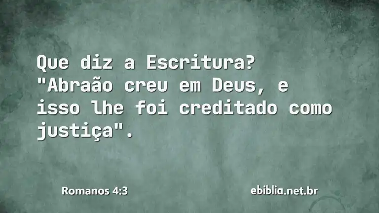 Romanos 4:3