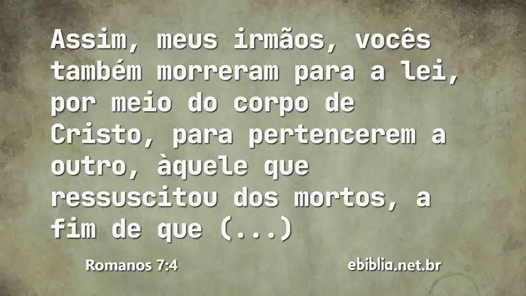 Romanos 7:4