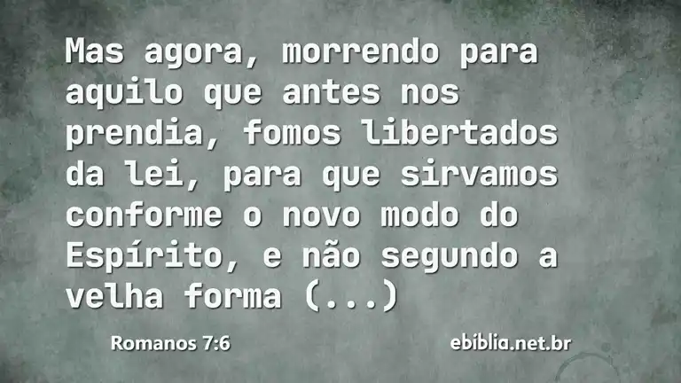 Romanos 7:6