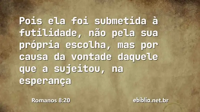 Romanos 8:20