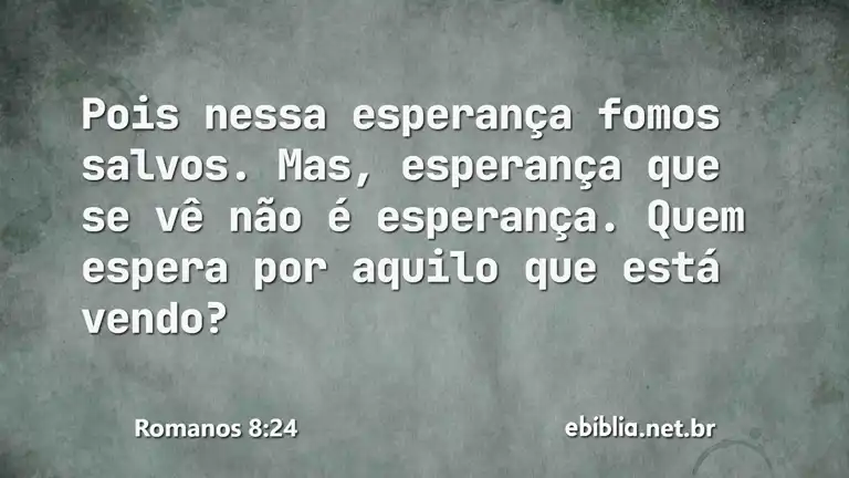 Romanos 8:24