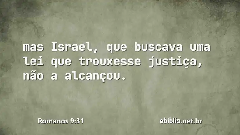 Romanos 9:31