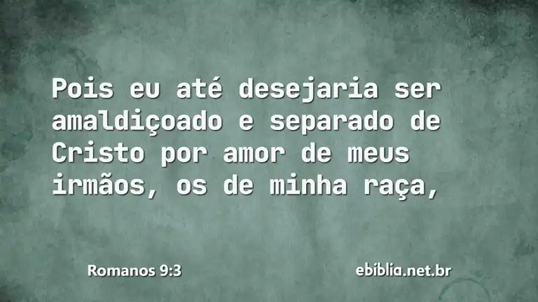 Romanos 9:3