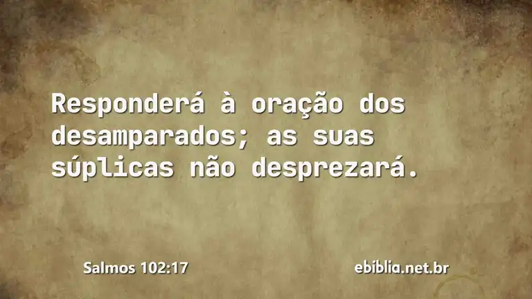 Salmos 102:17