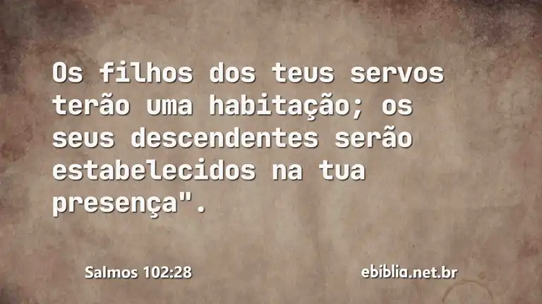 Salmos 102:28