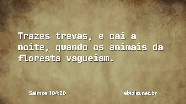 Salmos 104:20