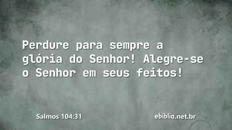 Salmos 104:31