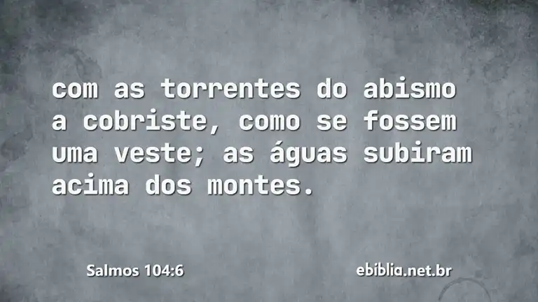 Salmos 104:6