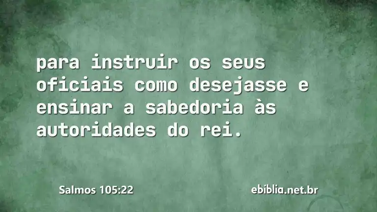 Salmos 105:22