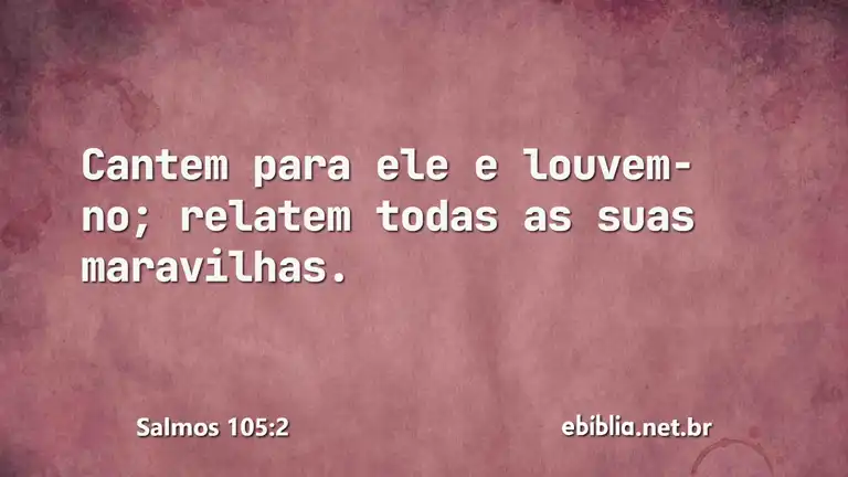 Salmos 105:2