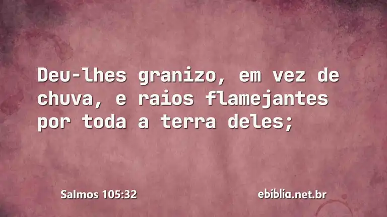 Salmos 105:32