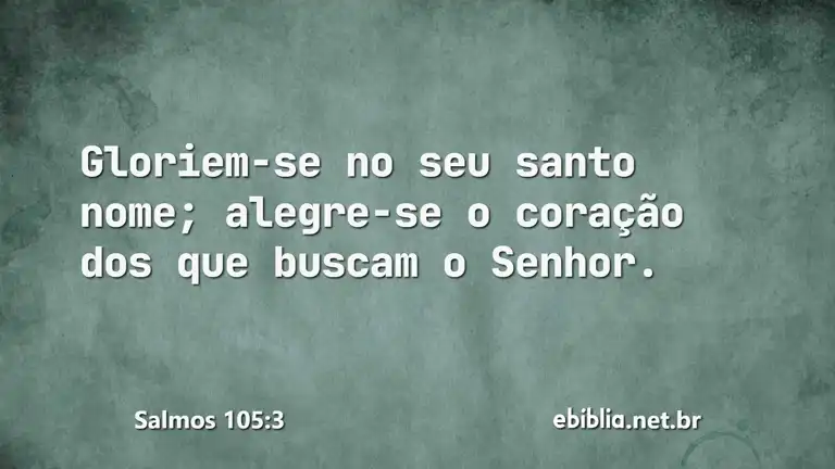 Salmos 105:3