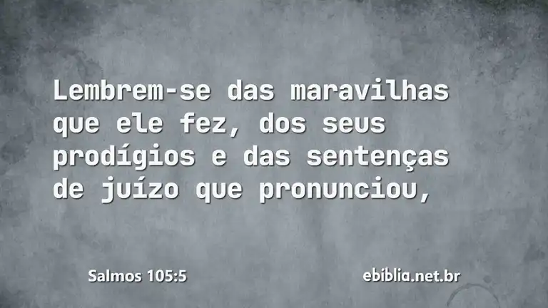 Salmos 105:5