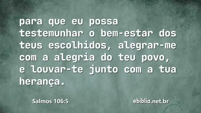 Salmos 106:5