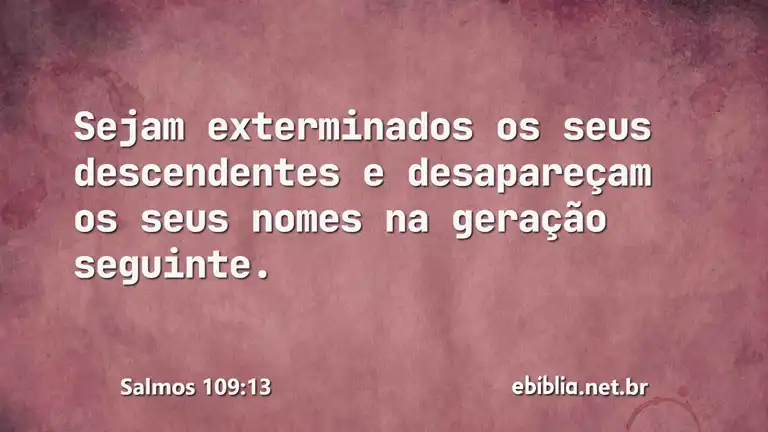 Salmos 109:13