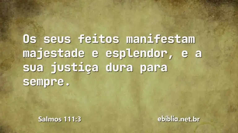 Salmos 111:3