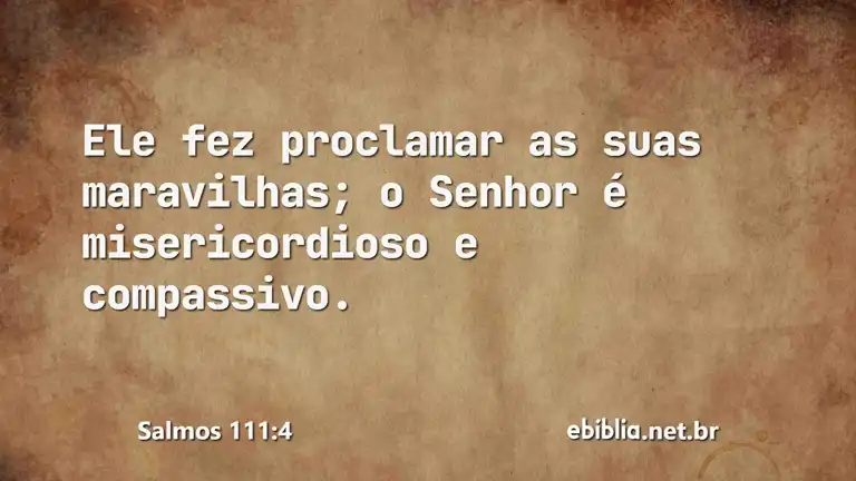 Salmos 111:4