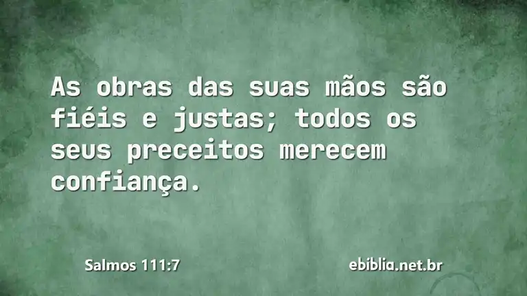 Salmos 111:7