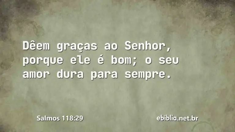 Salmos 118:29