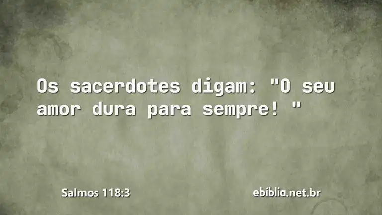 Salmos 118:3