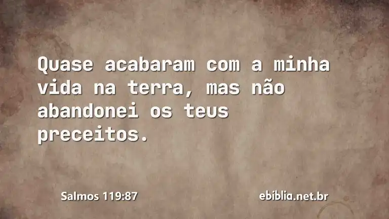 Salmos 119:87